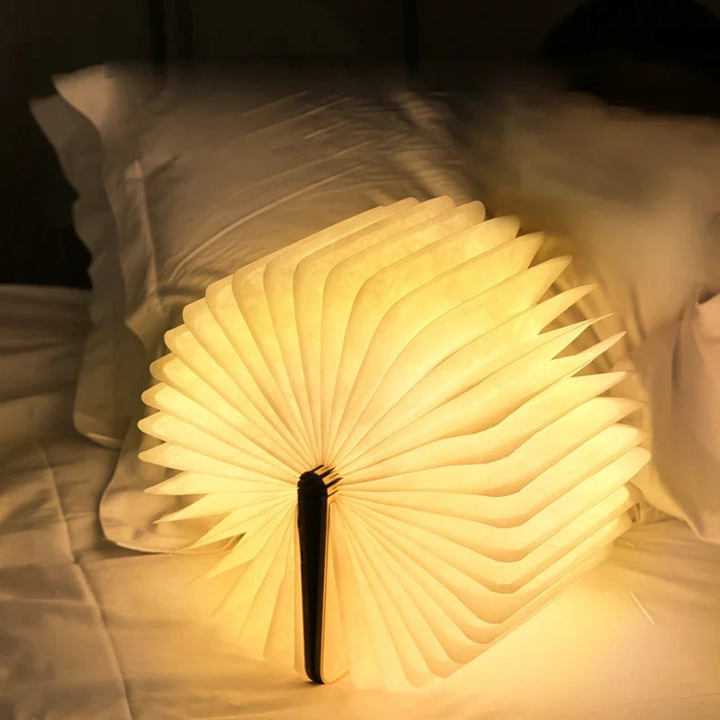 get Mind: Foldable Book Lamp – Portable Wooden Light for Calm Spaces