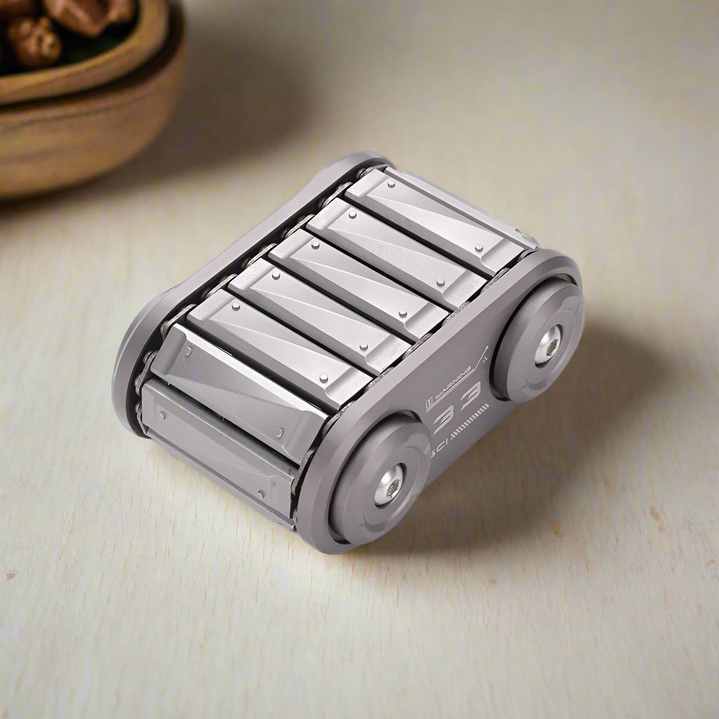 get Mind: Stainless Steel Trackline Roller – EDC Fidget Tool for Calm & Focus