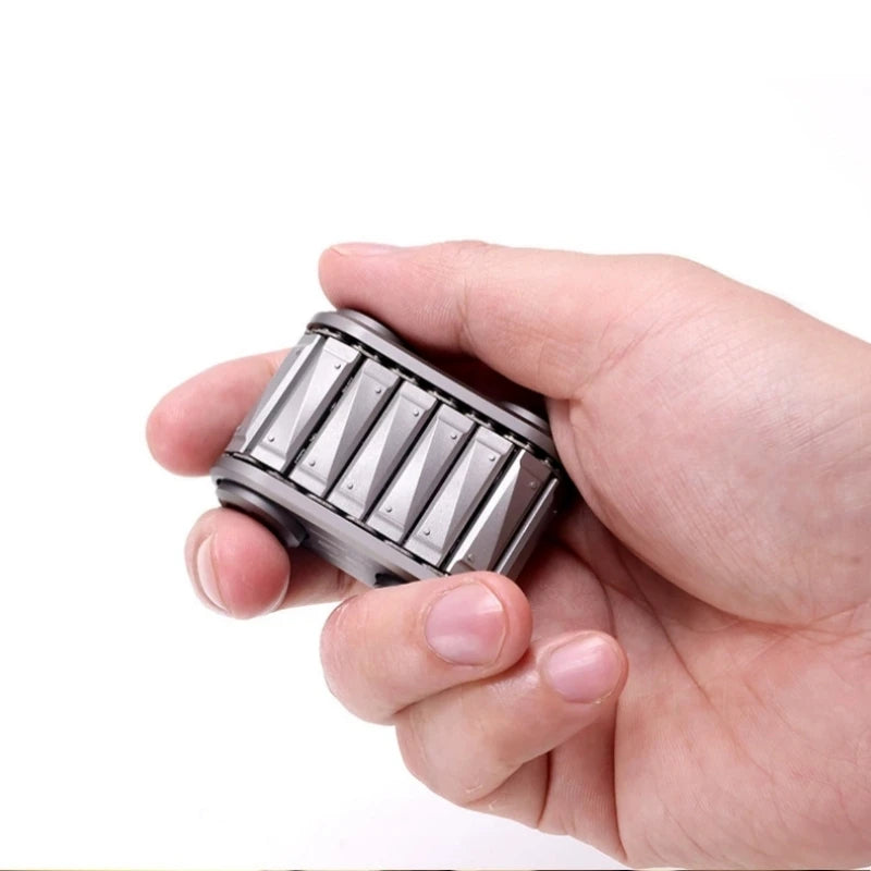 get Mind: Stainless Steel Trackline Roller – EDC Fidget Tool for Calm & Focus